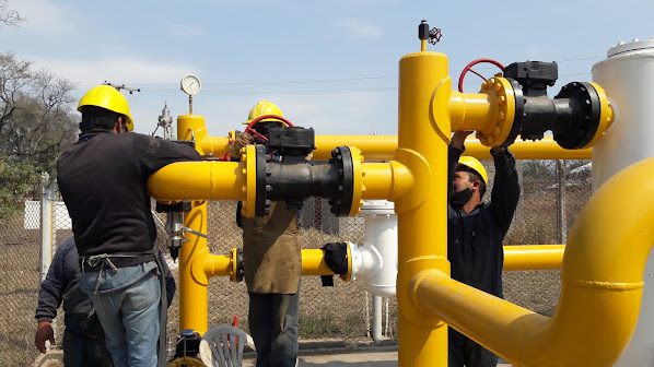 Instalación industrial de cañería de gas